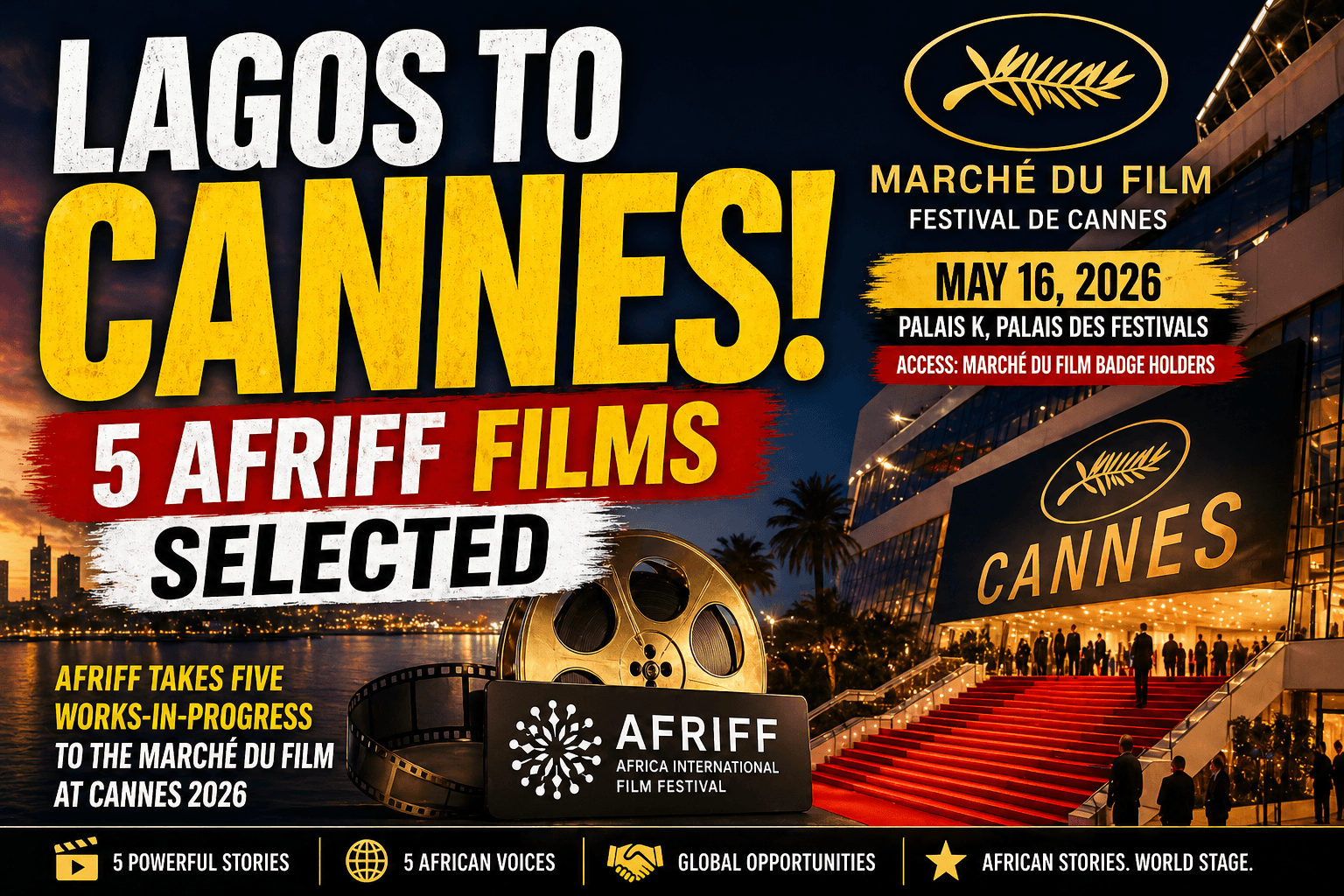 Lagos Heads to Cannes with Five AFRIFF Works-in-Progress