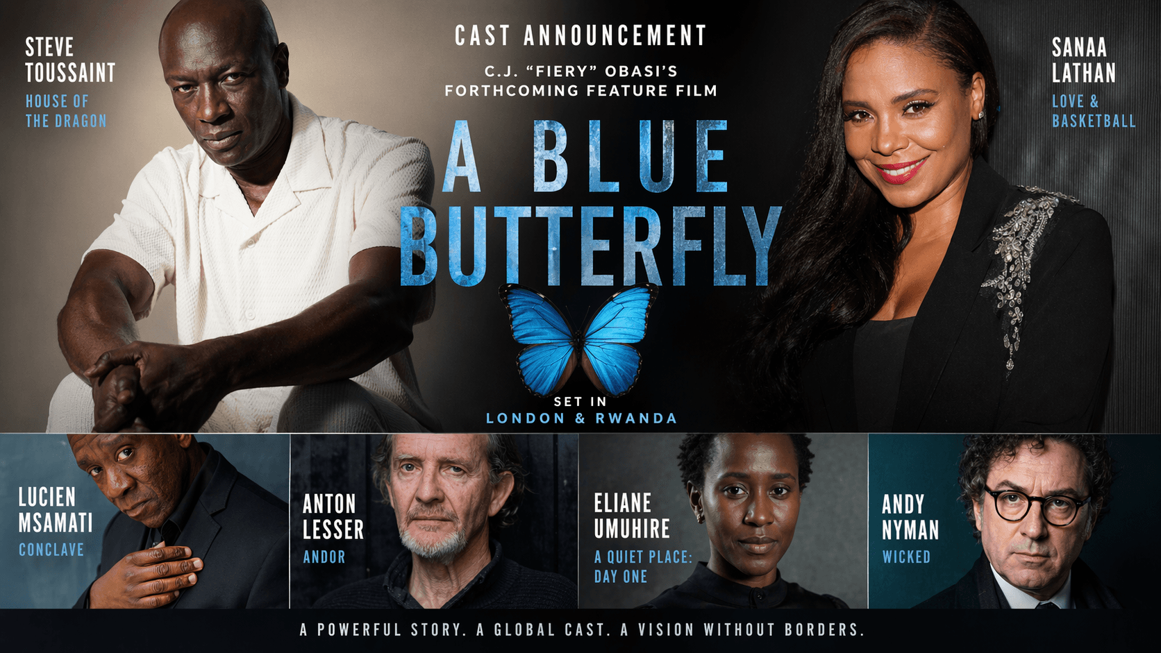C.J. “Fiery” Obasi Goes Global With Star-Studded Cast in A Blue Butterfly